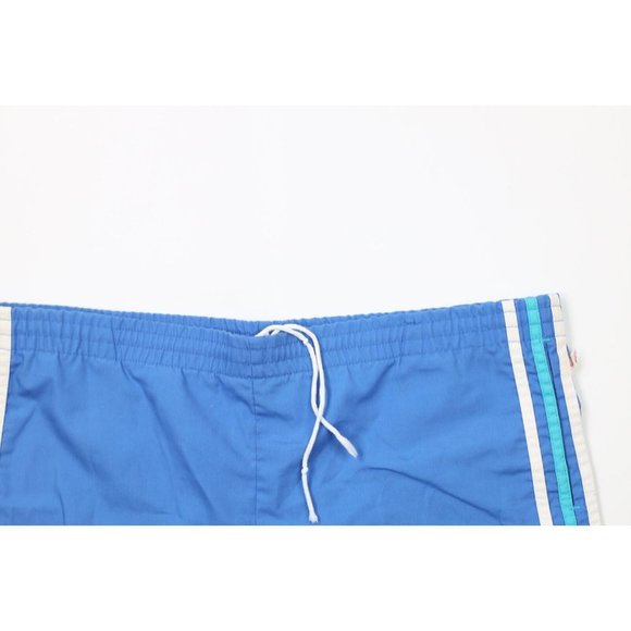 Vintage 70s Streetwear Mens 36 Striped Lined Shorts Swim Trunks Blue USA AS IS - Picture 2 of 10
